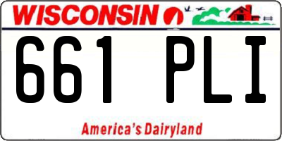 WI license plate 661PLI