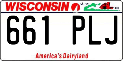 WI license plate 661PLJ