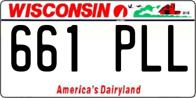 WI license plate 661PLL