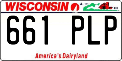 WI license plate 661PLP