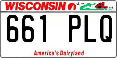 WI license plate 661PLQ