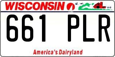 WI license plate 661PLR