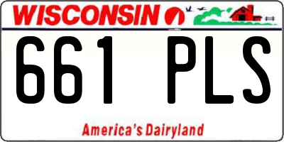 WI license plate 661PLS