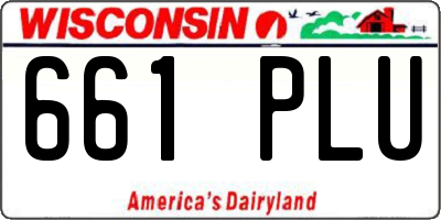 WI license plate 661PLU