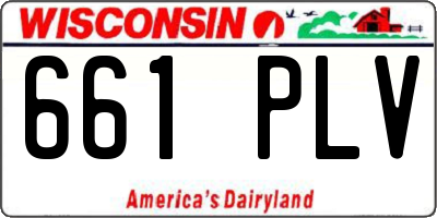 WI license plate 661PLV