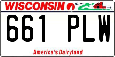 WI license plate 661PLW