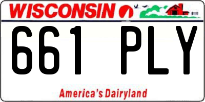 WI license plate 661PLY
