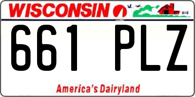 WI license plate 661PLZ