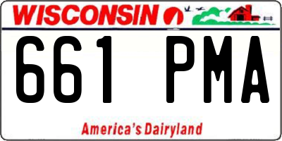 WI license plate 661PMA