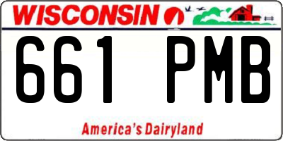 WI license plate 661PMB