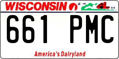 WI license plate 661PMC