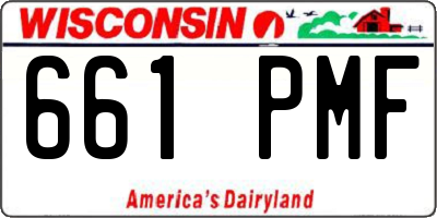 WI license plate 661PMF
