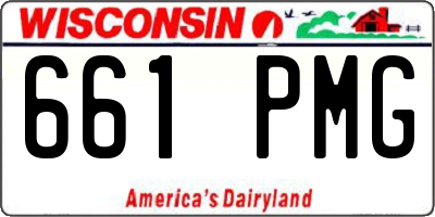 WI license plate 661PMG