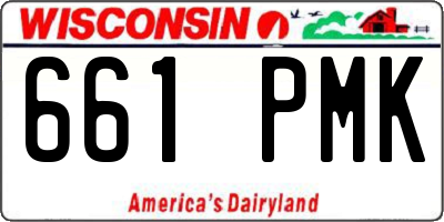 WI license plate 661PMK