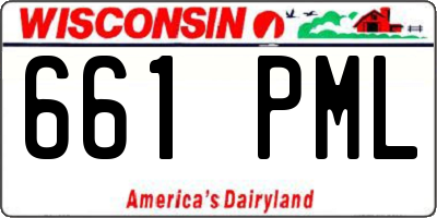 WI license plate 661PML