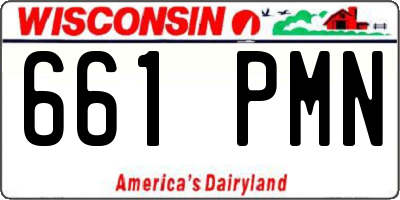 WI license plate 661PMN