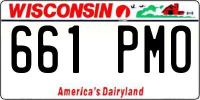 WI license plate 661PMO