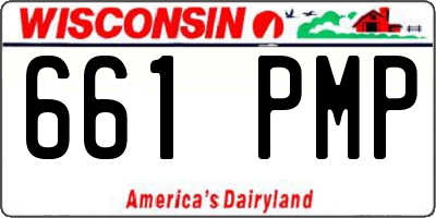 WI license plate 661PMP