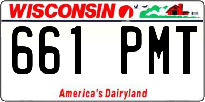 WI license plate 661PMT