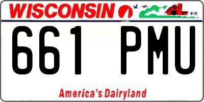 WI license plate 661PMU