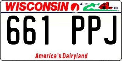 WI license plate 661PPJ
