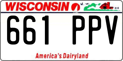 WI license plate 661PPV