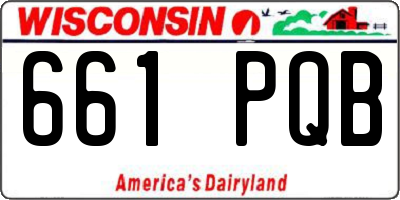 WI license plate 661PQB