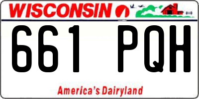 WI license plate 661PQH