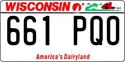 WI license plate 661PQO