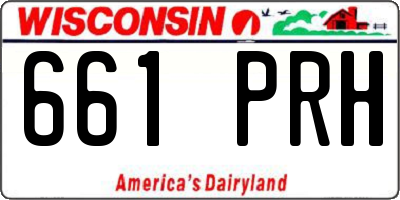 WI license plate 661PRH