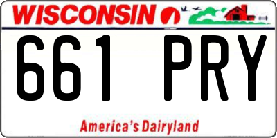 WI license plate 661PRY
