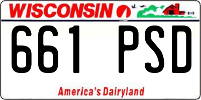 WI license plate 661PSD