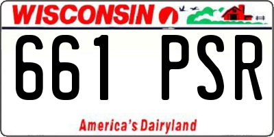 WI license plate 661PSR