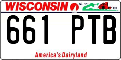 WI license plate 661PTB