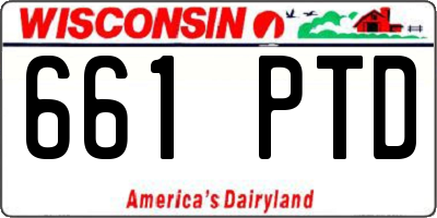 WI license plate 661PTD