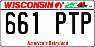 WI license plate 661PTP