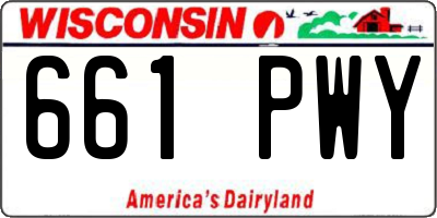 WI license plate 661PWY