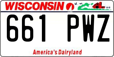WI license plate 661PWZ