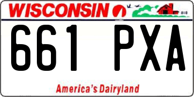 WI license plate 661PXA