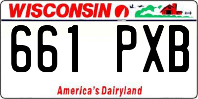 WI license plate 661PXB