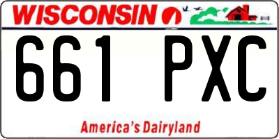 WI license plate 661PXC