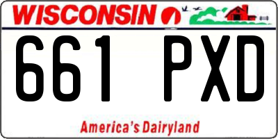 WI license plate 661PXD