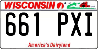 WI license plate 661PXI
