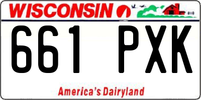WI license plate 661PXK