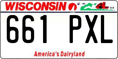 WI license plate 661PXL
