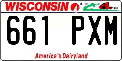 WI license plate 661PXM