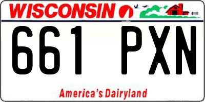 WI license plate 661PXN