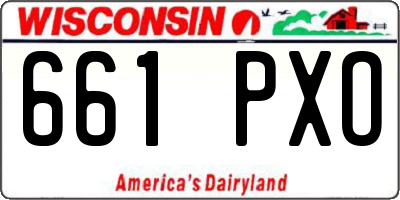 WI license plate 661PXO
