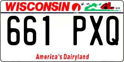 WI license plate 661PXQ
