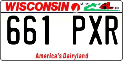 WI license plate 661PXR
